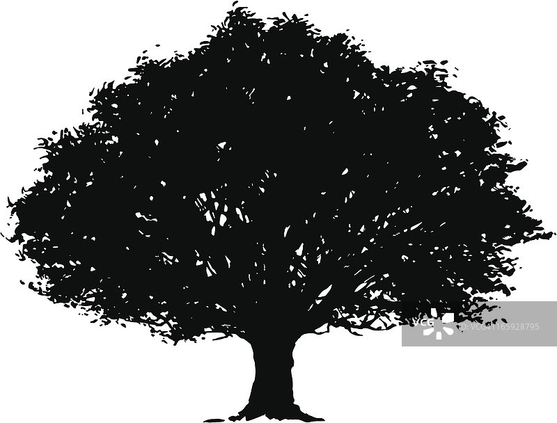 矢量树剪影图片素材