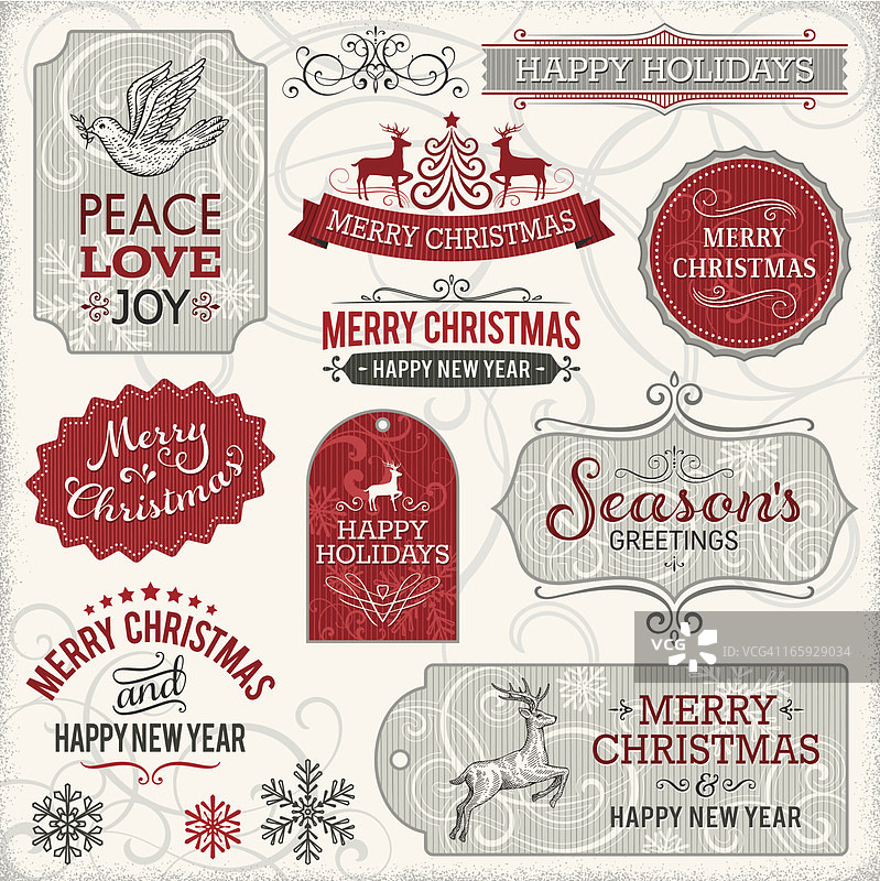 圣诞节标签图片素材