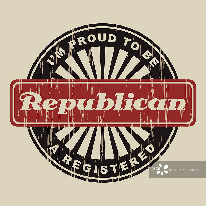 复古共和党标签图片素材