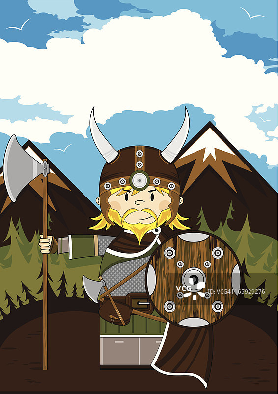 狂暴的维京战士场景图片素材