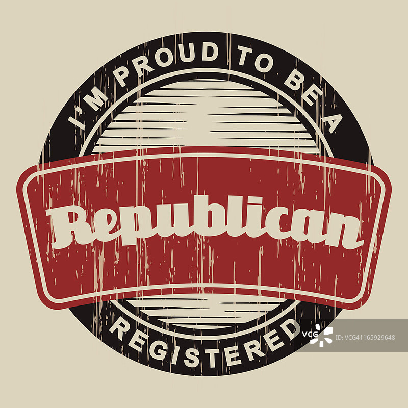 复古共和党标签图片素材