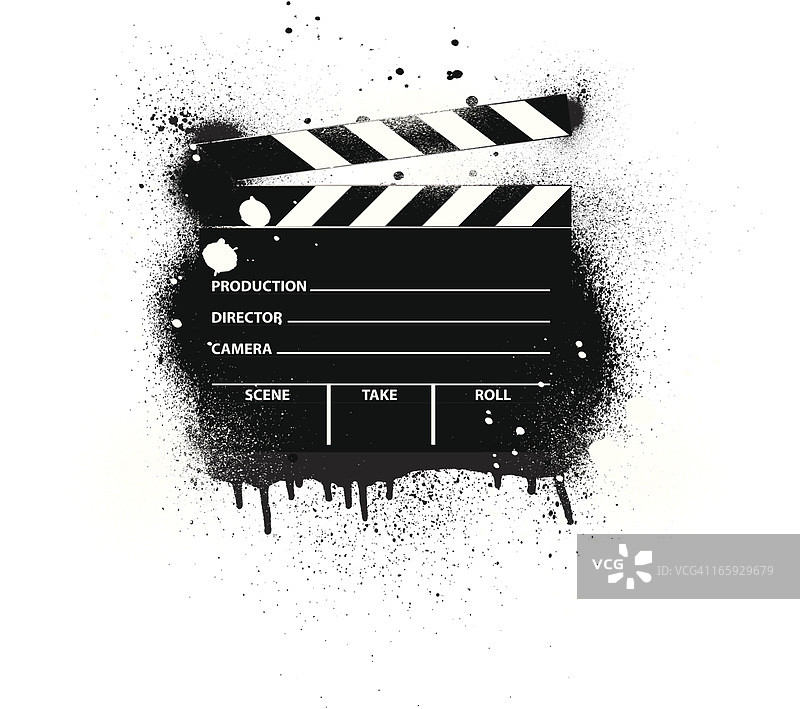 电影场记板喷绘图片素材