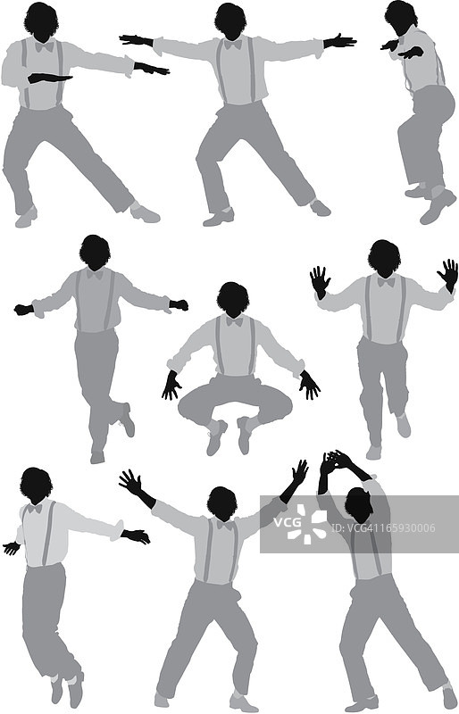 踢踏舞者多重影像图片素材