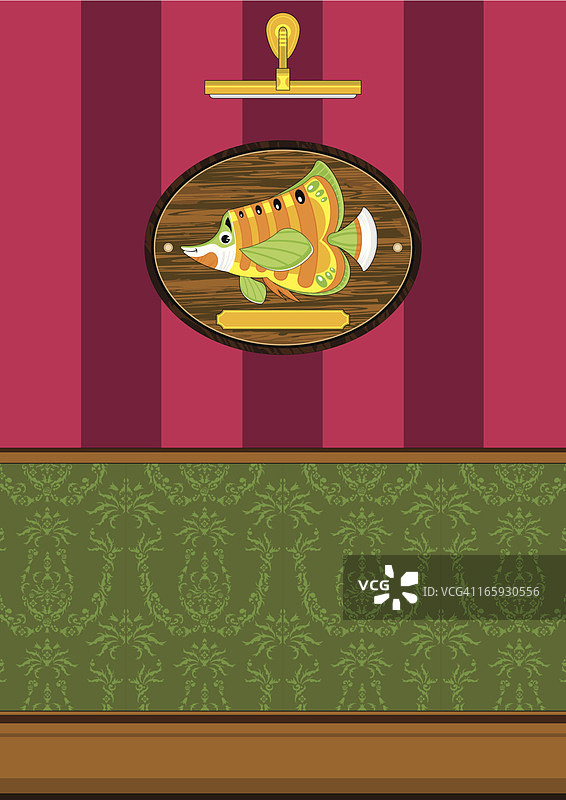 山景上的可爱热带鱼图片素材