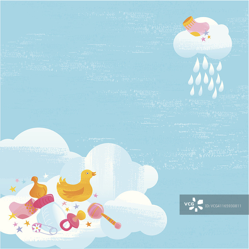 迎婴派对贺卡图片素材