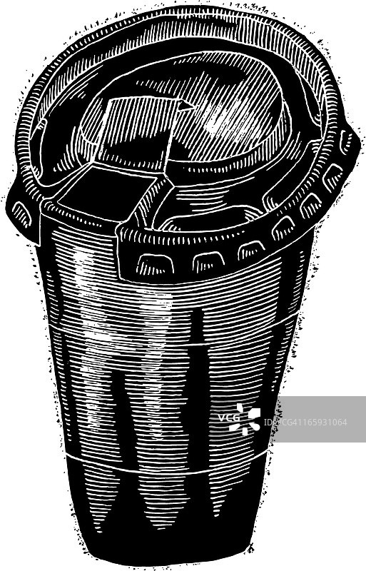 反向墨水咖啡杯图片素材