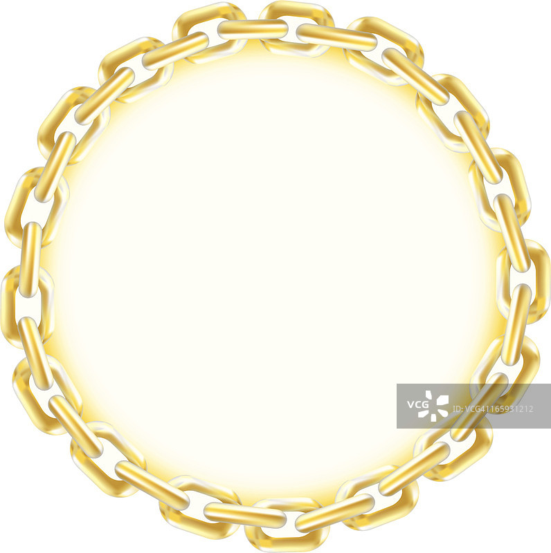 金色链条组成的圆图片素材