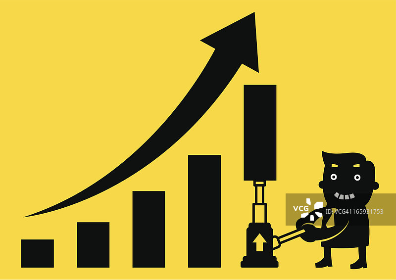 提升业务绩效 | 黄色商业概念图片素材