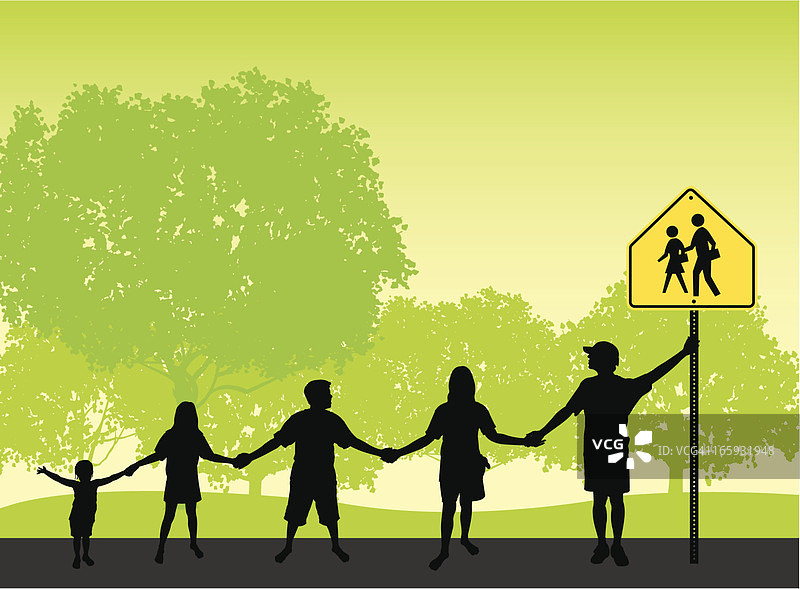 手牵手的学生背景图片素材