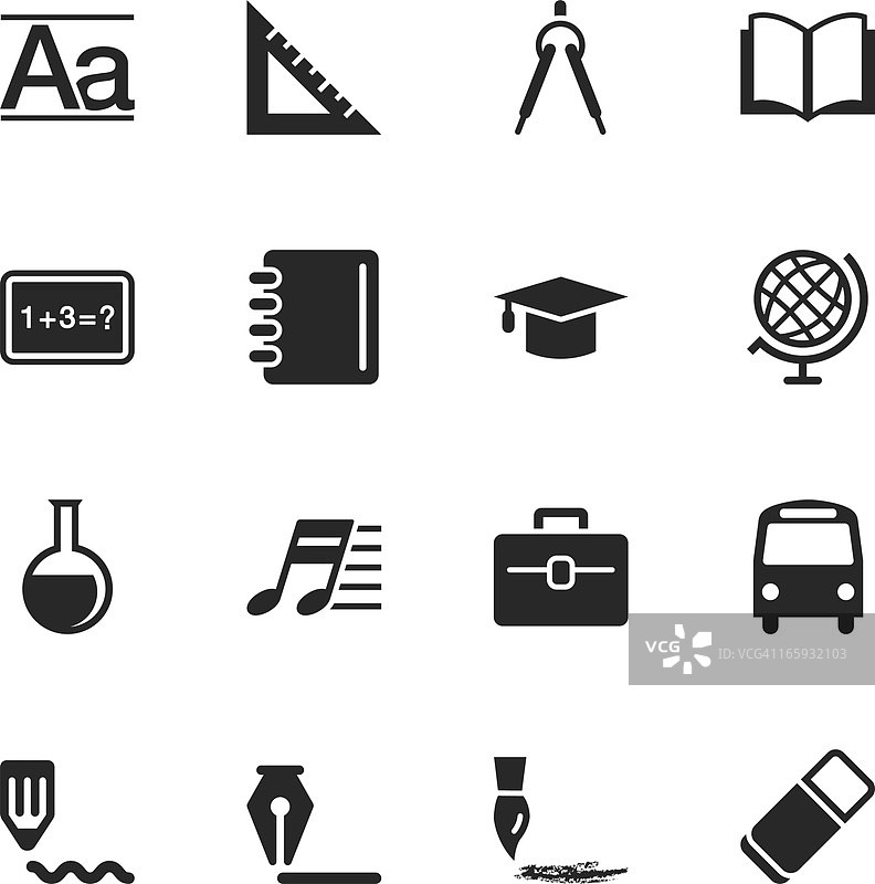 教育剪影图标图片素材