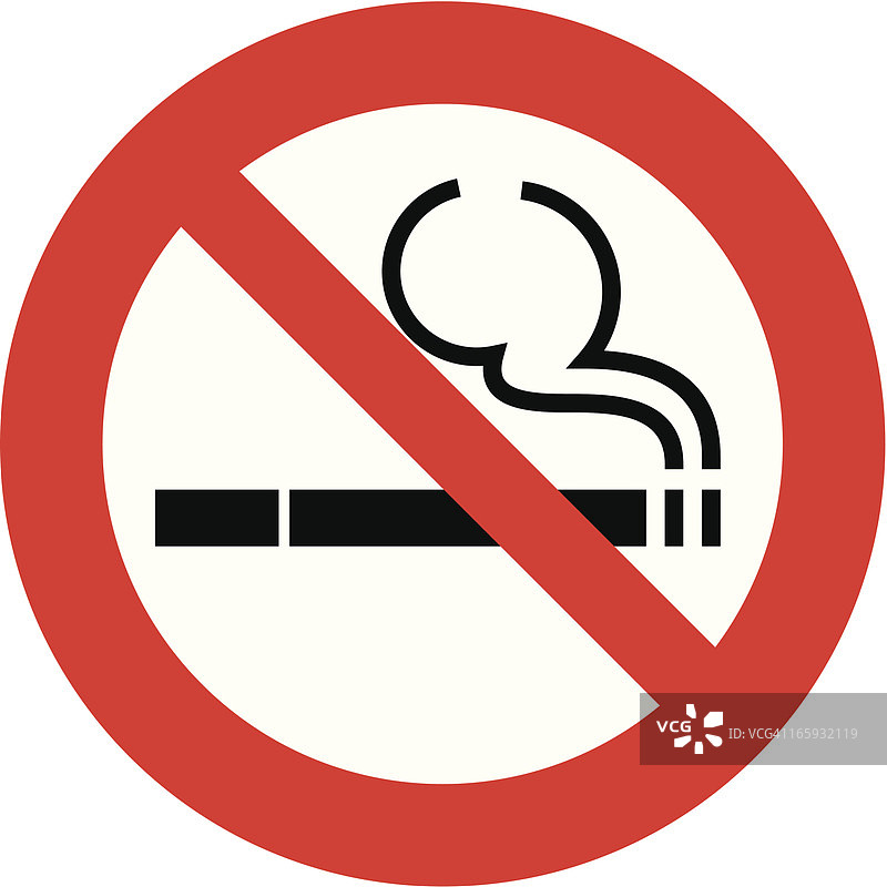 隔离背景上的禁止吸烟标志图片素材