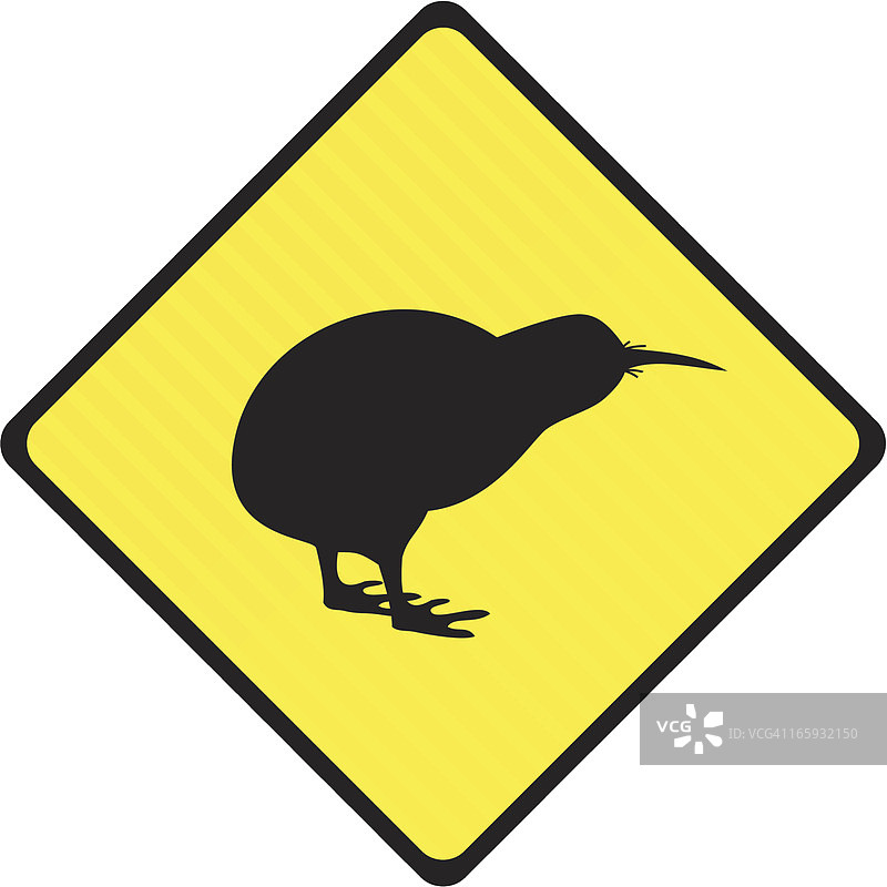 条纹奇异果路标图片素材