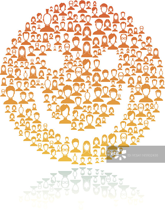 网络用户组成的笑脸图片素材