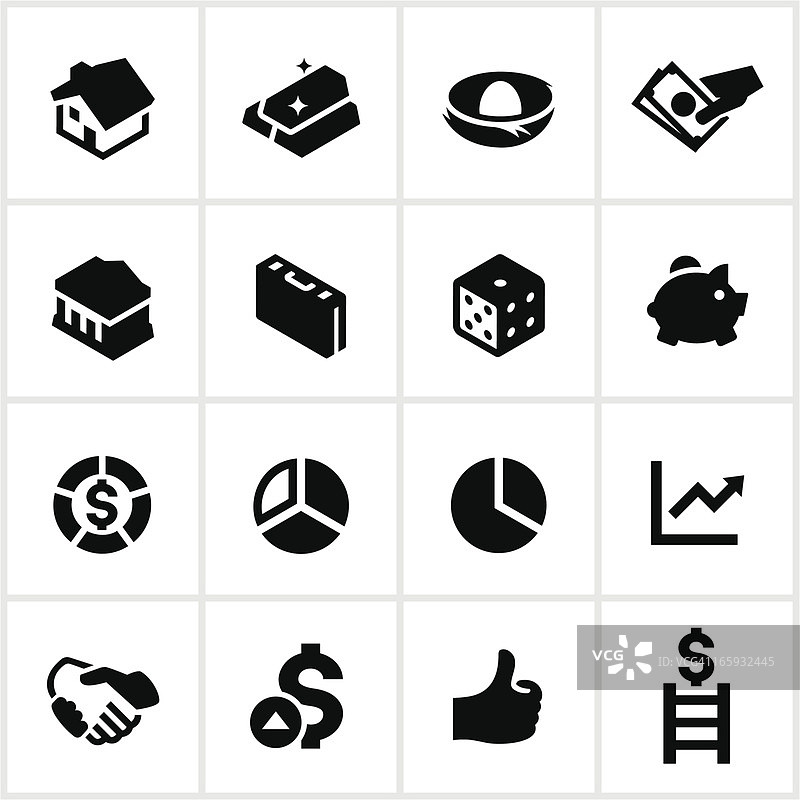 黑色投资图标图片素材