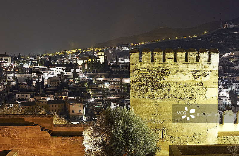 从格拉纳达的阿尔罕布拉宫眺望图片素材