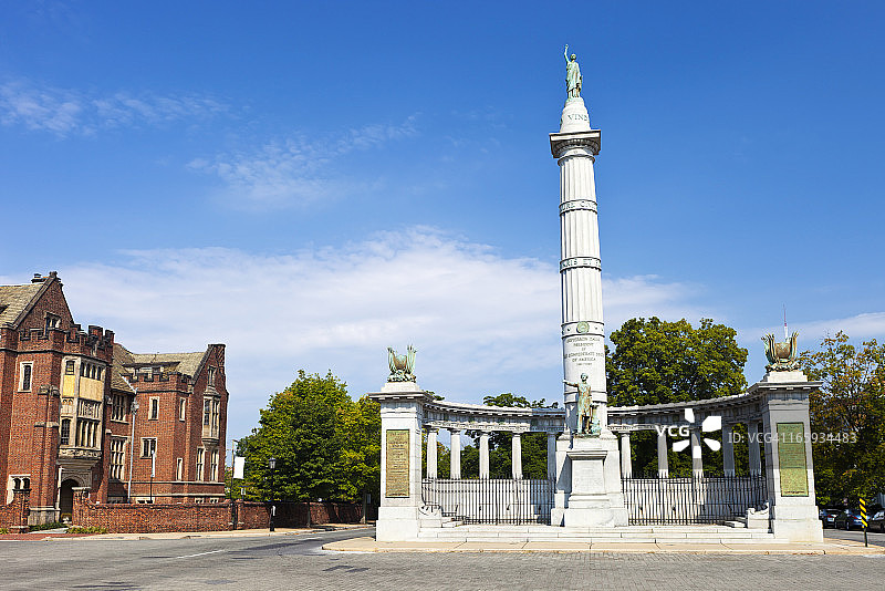 弗吉尼亚州里士满的纪念碑大道图片素材