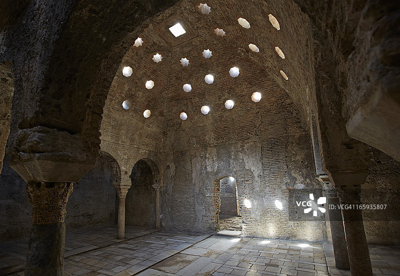 El Banuelo摩尔浴场内部图片素材