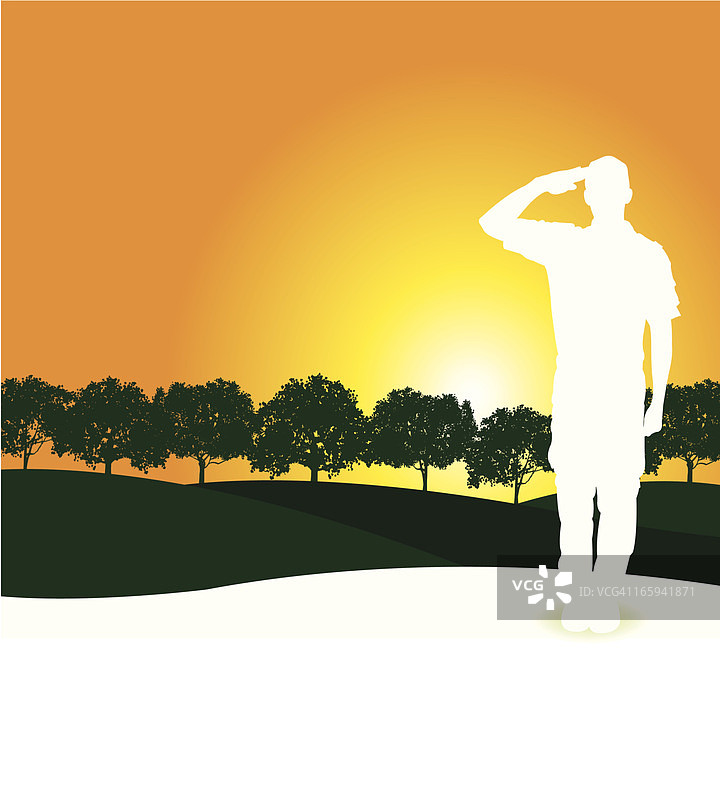 敬礼 - 军人或童子军图片素材