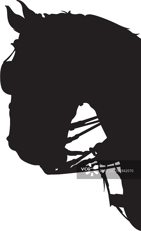 马头剪影图片素材