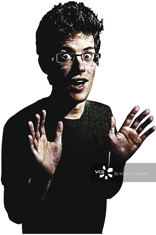 惊讶的年轻人图片素材