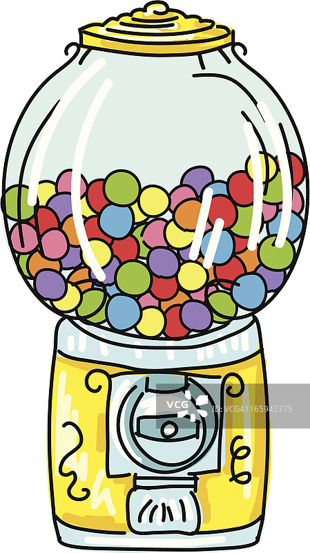 可爱卡通泡泡糖机图片素材