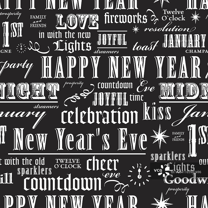 新年快乐无缝背景图案图片素材