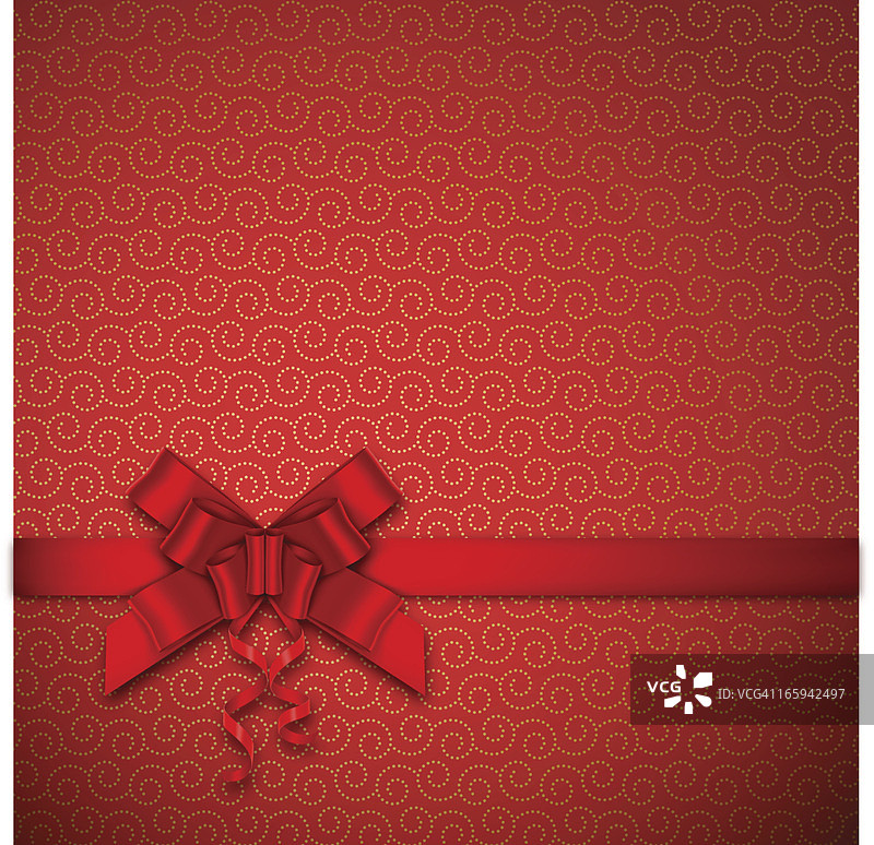 带有蝴蝶结的红色节日背景图片素材