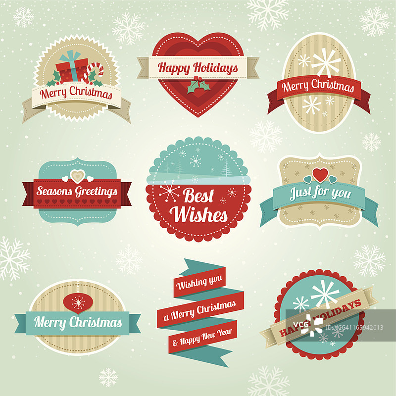 圣诞节标签图片素材