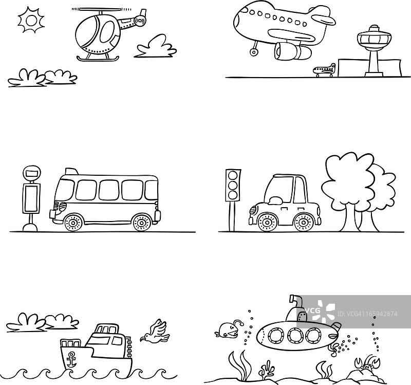 黑白交通运输图片素材