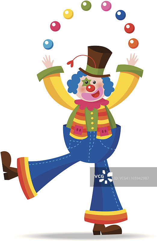 玩杂耍的小丑图片素材