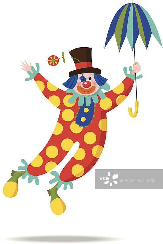 打伞的小丑图片素材