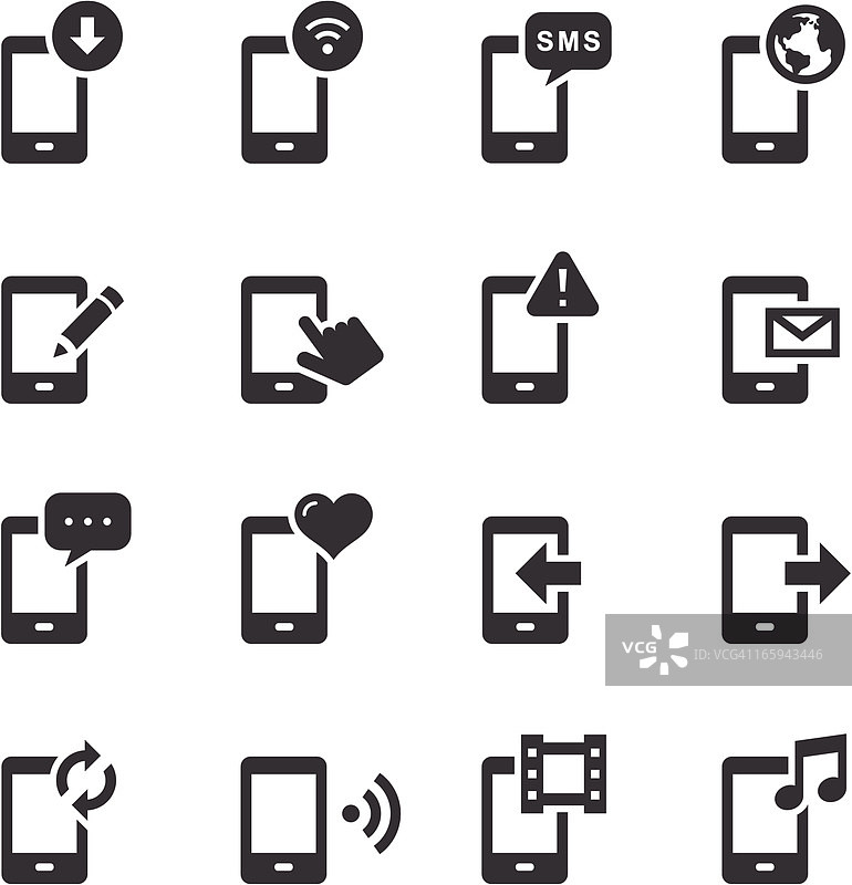 单色图标集|手机图片素材