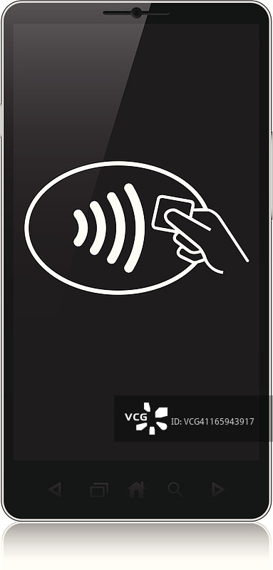 支持新型非接触技术的手机图片素材