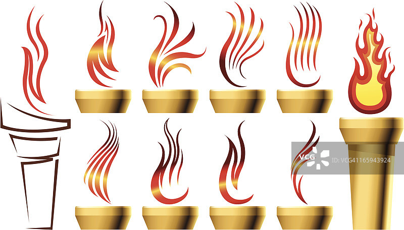 风格化火炬图片素材