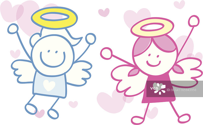 丘比特天使情侣图片素材