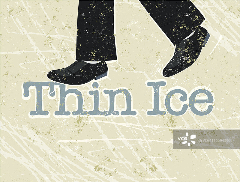 如履薄冰图片素材