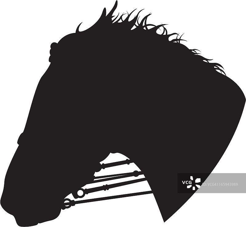 马头轮廓图片素材