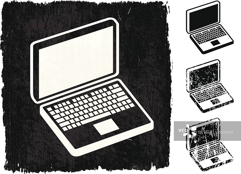 免版税矢量背景上的笔记本电脑图片素材