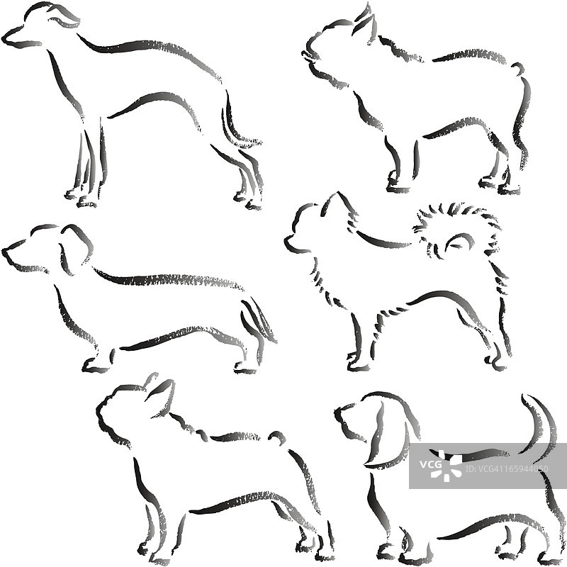 小狗手写练习图片素材