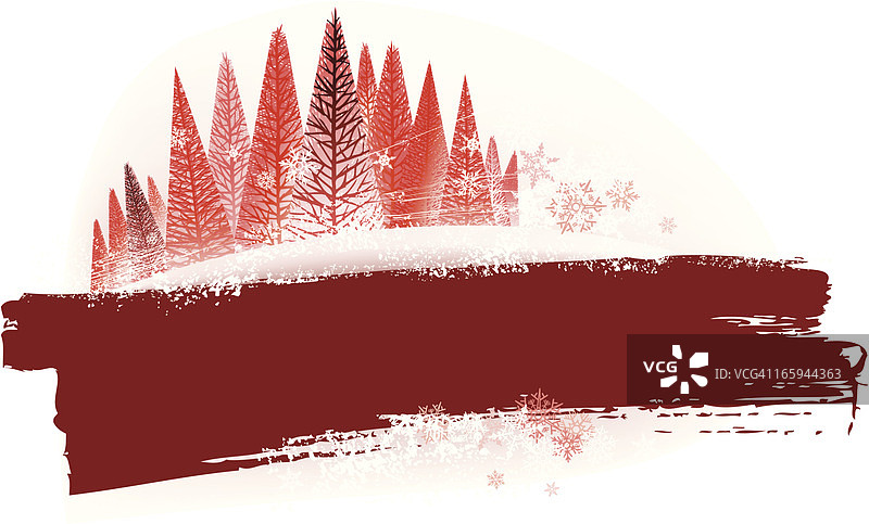 红色冬季banner图片素材