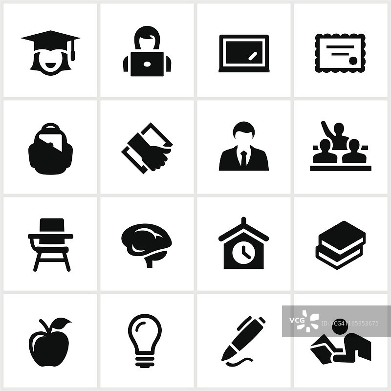 教育图标集矢量图图片素材