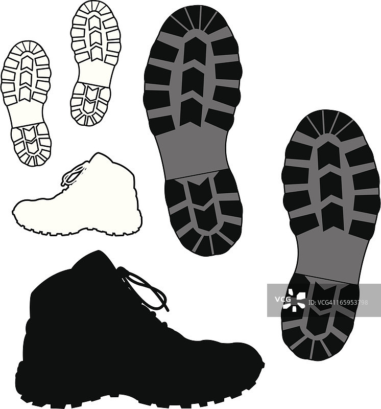 徒步靴图片素材