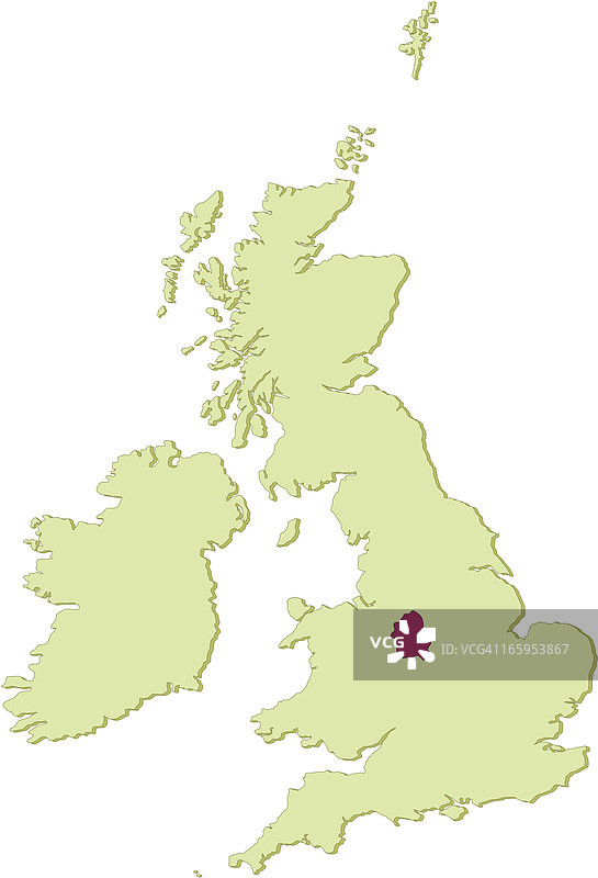英国斯塔福德郡地图图片素材
