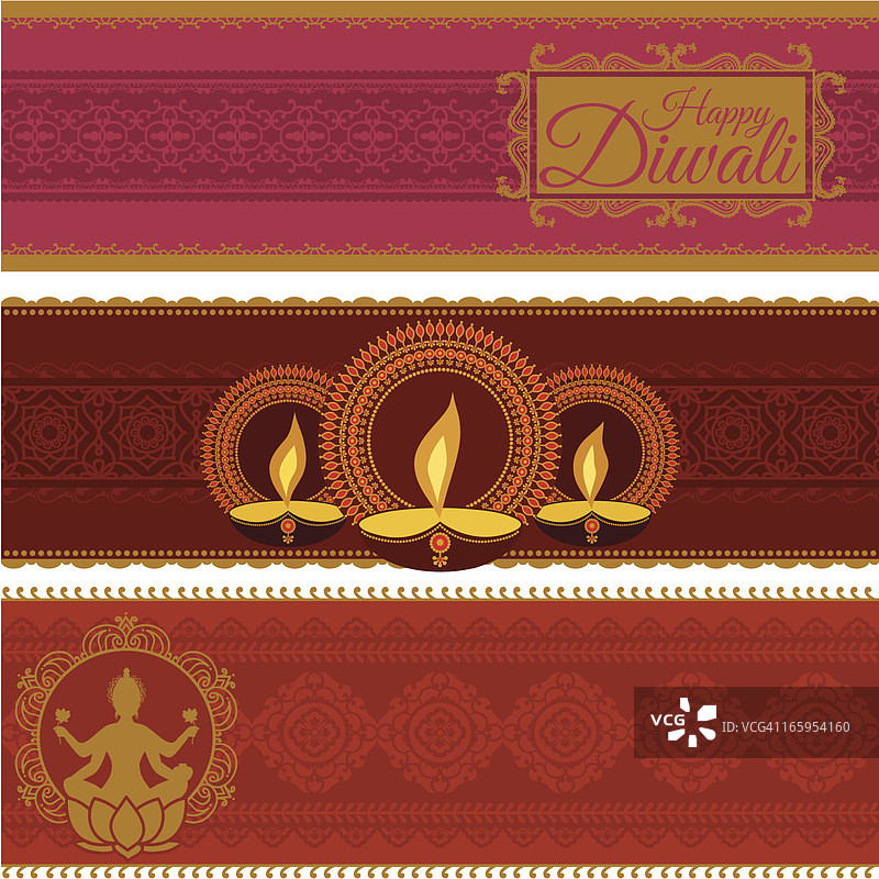 金色排灯节banner图片素材