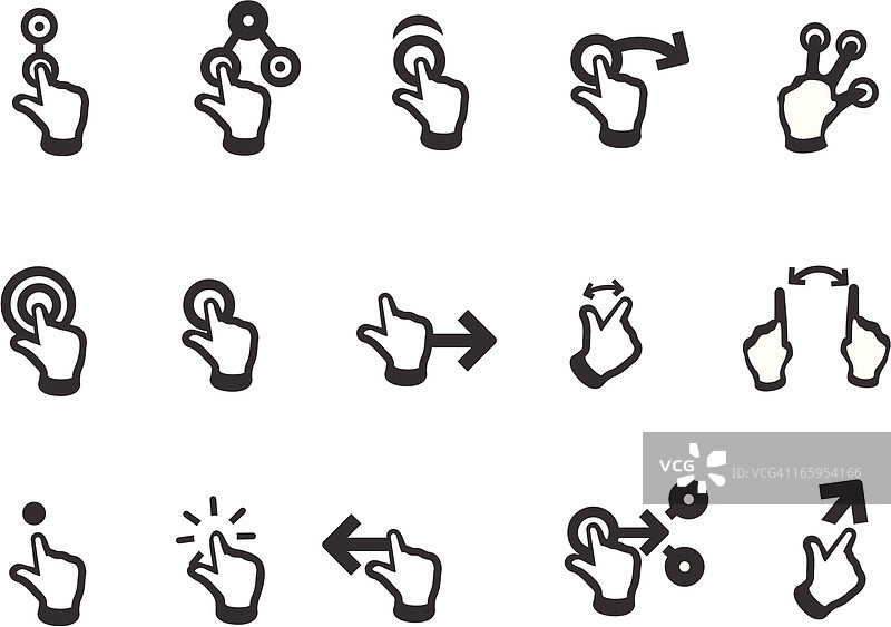 手机手势图标图片素材
