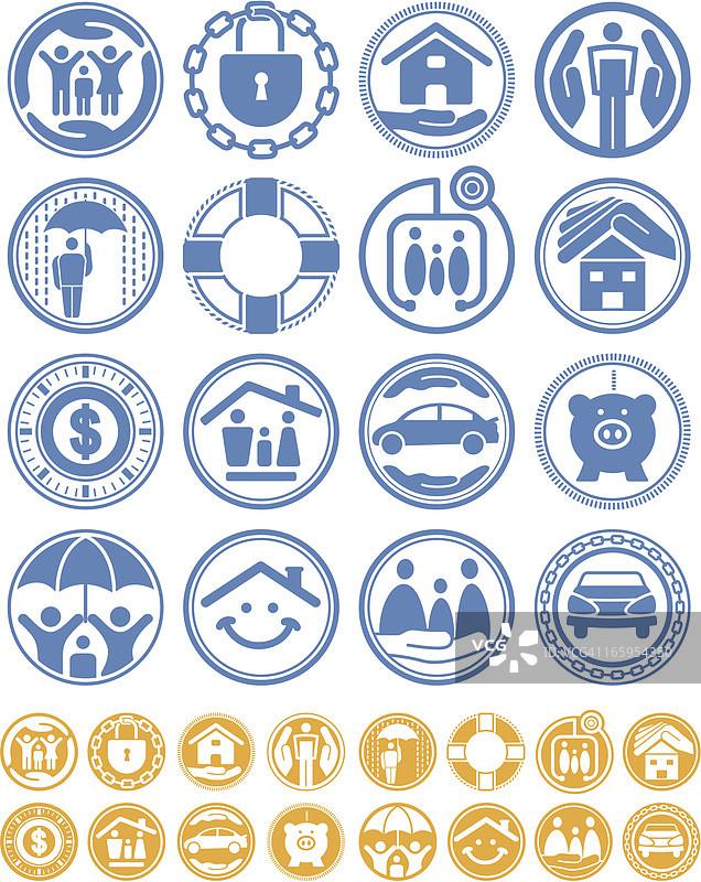 保险印章合集图片素材