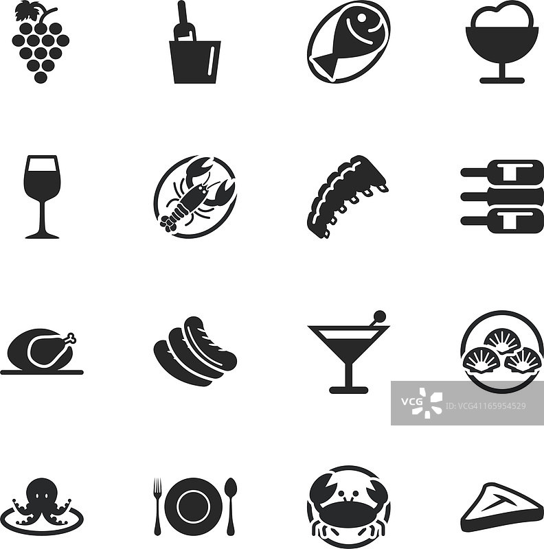 晚餐剪影图标图片素材