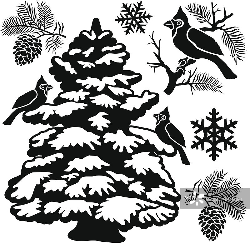 冬季设计元素图片素材