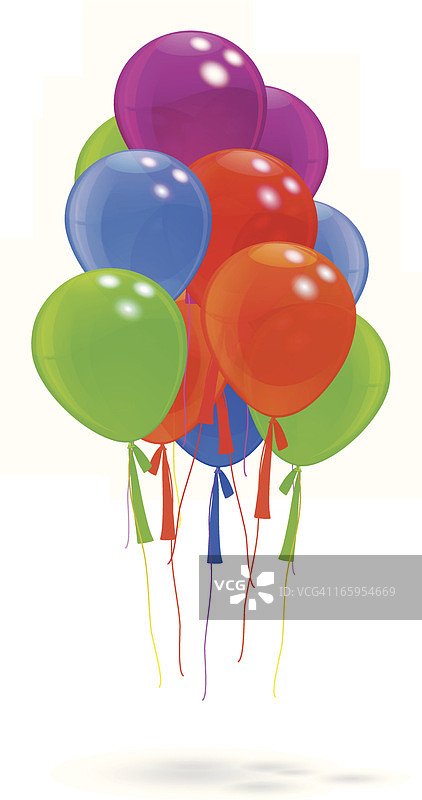 白色背景上的气球图片素材