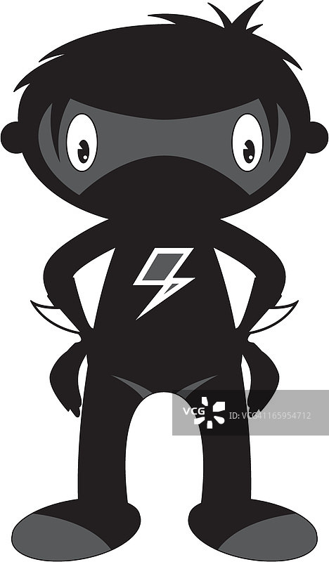 超级英雄男孩剪影图片素材